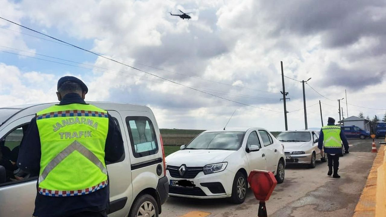 Eskişehir’de helikopter destekli trafik denetimi