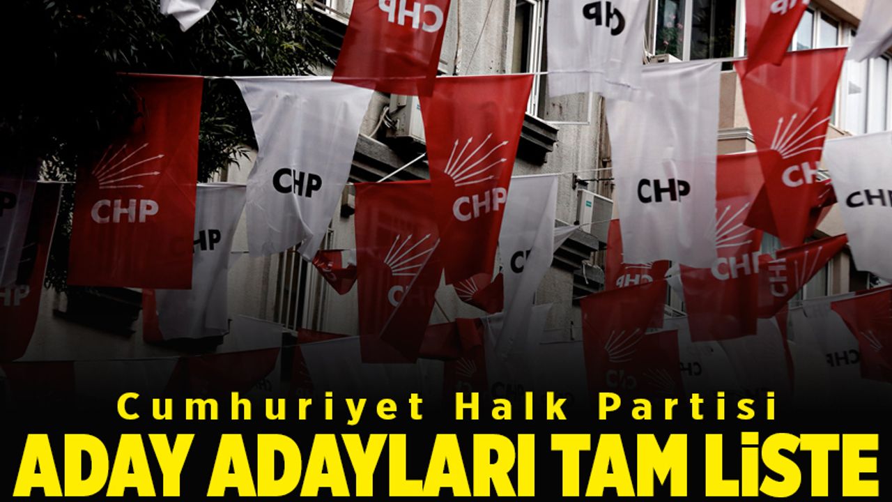 CHP'nin aday adayları tam listesi