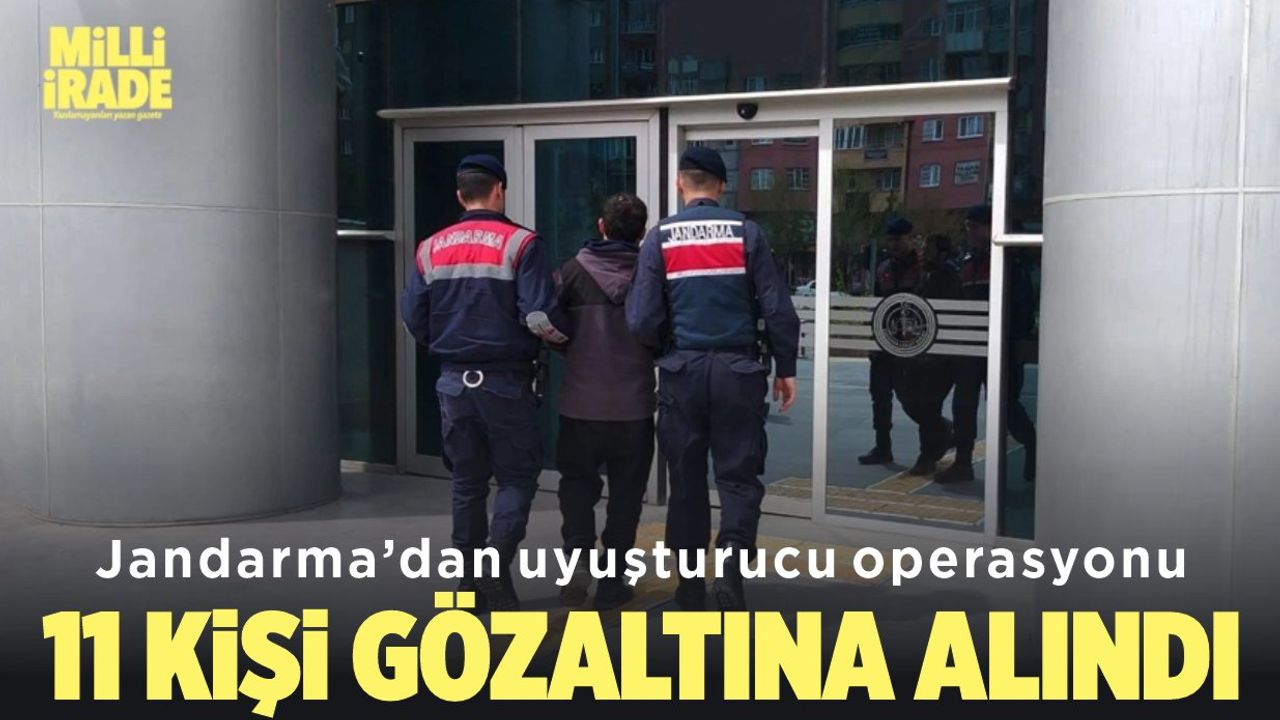 Jandarma'dan operasyon: 11 kişi gözaltında