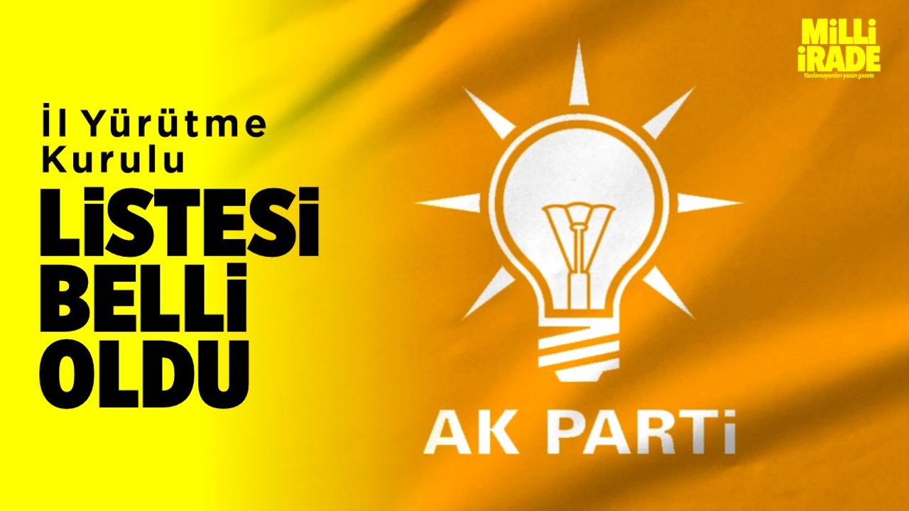 AK Parti Eskişehir’de İl Yürütme Kurulu belli oldu