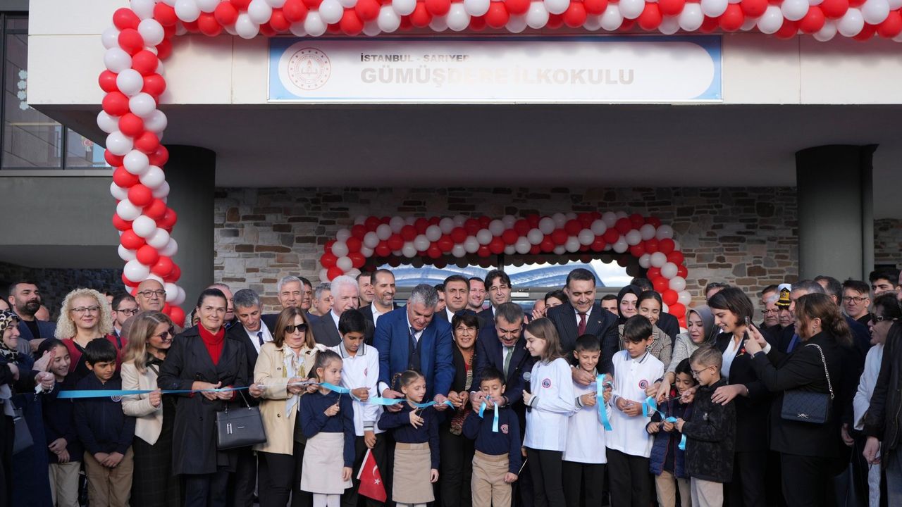 Gümüşdere ilk ve ortaokulu açılış töreni"ne katıldı