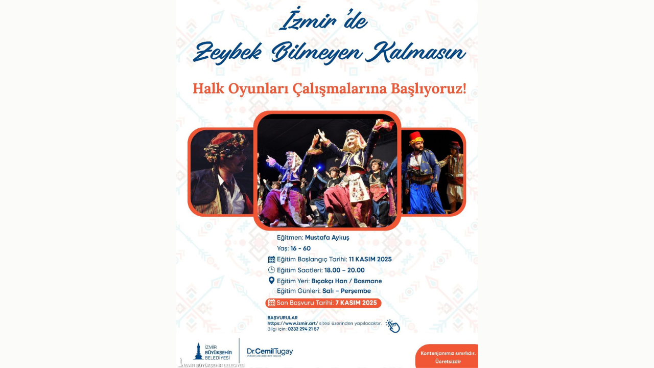 İzmirliler halk oyunları eğitimlerinde buluşuyor