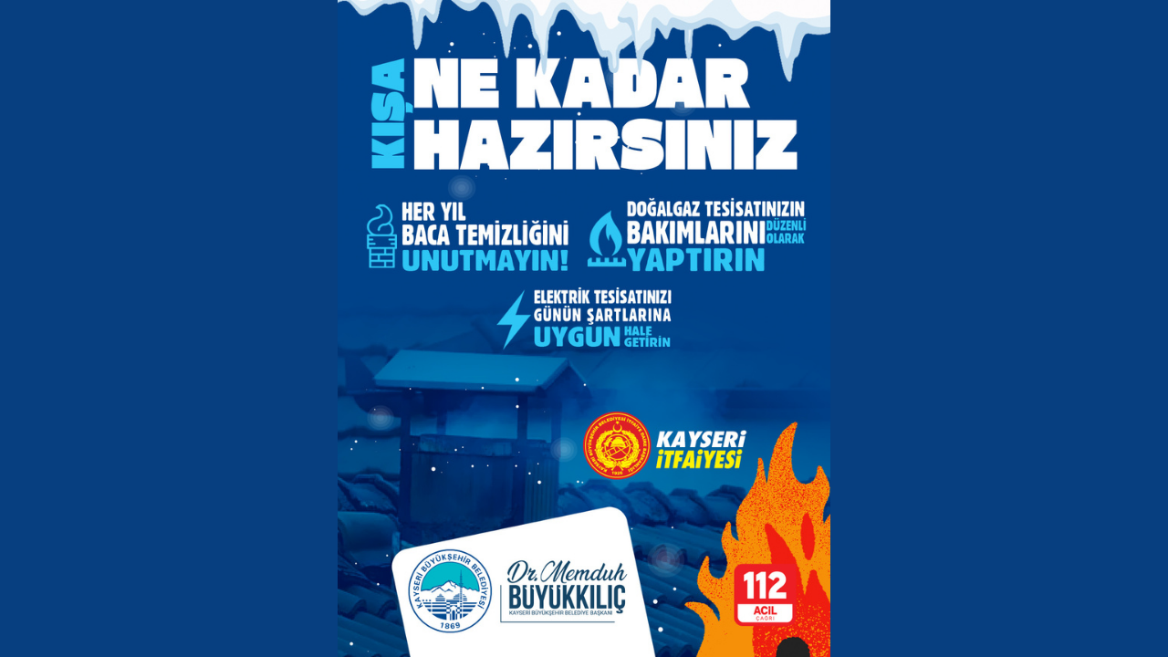 Kayseri Büyükşehir İtfaiyesi’nden Baca Temizliği Uyarısı