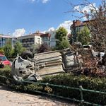 Eskişehir’de Ticari Araç Takla Attı