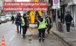 Eskişehir Büyükşehir’den caddelerde yoğun çalışma