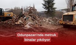 Odunpazarı'nda metruk binalar yıkılıyor