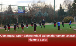 Osmangazi Spor Sahası’ndaki çalışmalar tamamlanarak hizmete açıldı