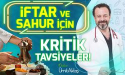 Dr. Ümit Aktaş sağlıklı oruç için beslenme reçetesi verdi