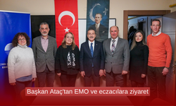 Başkan Ataç'tan EMO ve eczacılara ziyaret