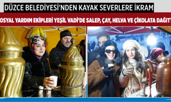 DÜZCE BELEDİYESİ’NDEN KAYAK SEVERLERE İKRAM