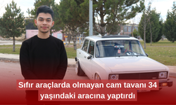 Sıfır araçlarda olmayan cam tavanı 34 yaşındaki aracına yaptırdı