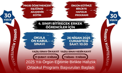 2025 Yılı Örgün Eğitimle Birlikte Hafızlık Ortaokul Programı Başvuruları Başladı