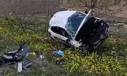 Takla Atan Otomobilde Sürücü Burnu Bile Kanamadan Kurtuldu