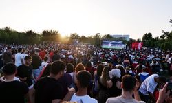Dede Korkut Parkı’nda milli maç heyecanı