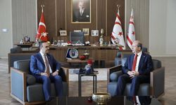 Sanayi ve Teknoloji Bakanı Kacır, KKTC Cumhurbaşkanı Tatar ile bir araya geldi