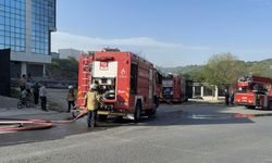 Arnavutköy'de fabrika bahçesinde korkutan yangın
