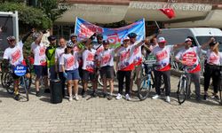 Bisikletleriyle Eskişehir'den Ankara'ya doğru pedal çevirdiler