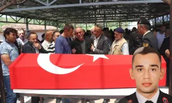 Derede boğulan Astsubay Hakan Fidan, son yolcuğuna uğurlandı