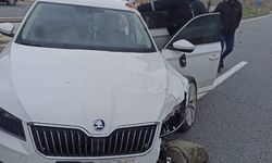 Otomobil refüje çarptı: 2 yaralı