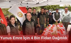 Yunus Emre İçin 4 Bin Fidan Dağıtıldı