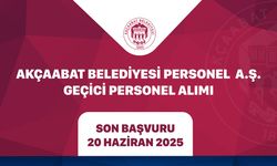 Akçaabat Belediyesi Personel A.Ş. Geçici Personel Alımı Yapacak