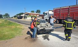 Tekirdağ'da araç yangını paniği