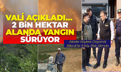 Vali açıkladı...  2 Bin hektar alanda yangın sürüyor