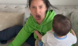 Çocuğuna şiddet uygulayan anne kamerada