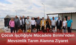 Çocuk İşçiliğiyle Mücadele Birimi'nden Mevsimlik Tarım Alanına Ziyaret