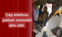 Cep telefonu otomobil yangınına neden oldu