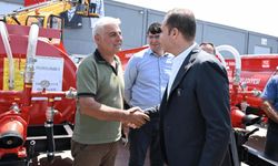 Büyükşehirden 31 kırsal mahalleye traktöre monteli yangın tankeri desteği