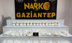 Gaziantep'te 58 kilo metamfetamin ele geçirildi