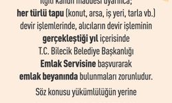 Belediye Başkanlığından Emlak Beyanı Uyarısı