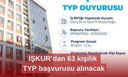 İŞKUR’dan 63 kişilik TYP başvurusu alınacak