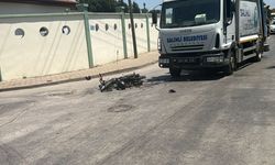 Manisa’da çöp kamyonunun çarptığı motosiklet sürücüsü kurtarılamadı