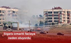 Çöpe atılan izmarit yangın çıkarttı
