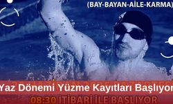 Yaz Dönemi Yüzme Kayıtları Başlıyor