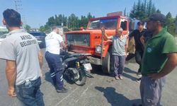 Tanker İle Motosiklet Çarpıştı: 1 Yaralı