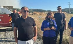 Yangın bölgesindeki Başkan Tekin hastaneye kaldırıldı