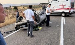 Takla atan otomobilin sürücüsü ağır yaralandı
