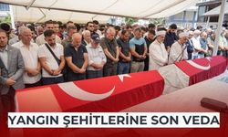 Bursa'da yangın şehitlerine hüzünlü veda