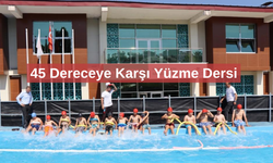 Sıcaktan bunalan çocuklar yüzme kurslarına akın etti
