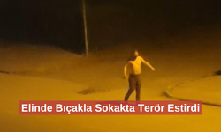 Elinde bıçakla sokak ortasında bağırdı