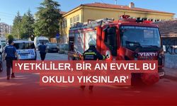 Metruk okulda yangın tedirgin etti