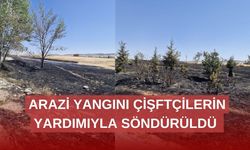 Arazi yangını erken müdahaleyle söndürüldü