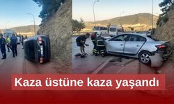 Kaza yapan araca çarptı