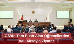 LGS’de Tam Puan Alan Öğrencilerden Vali Aksoy’a Ziyaret