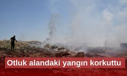 Otluk alanda çıkan yangına müdahele edildi
