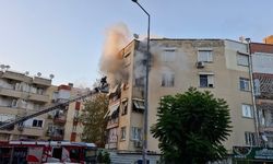 5 katlı binada korkutan yangın