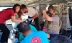 Askeri helikopter hamile kadın için havalandı